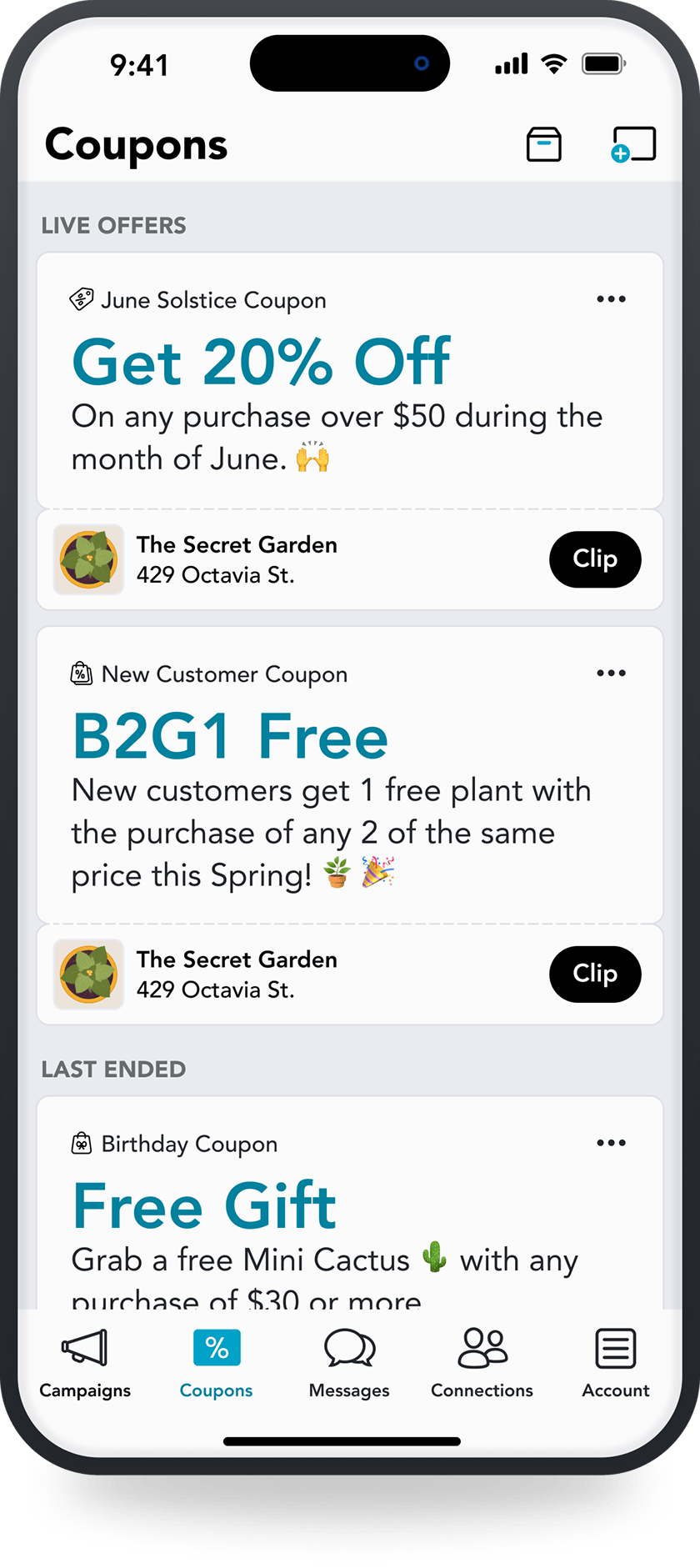 Nearlist for Business Coupons in iPhone